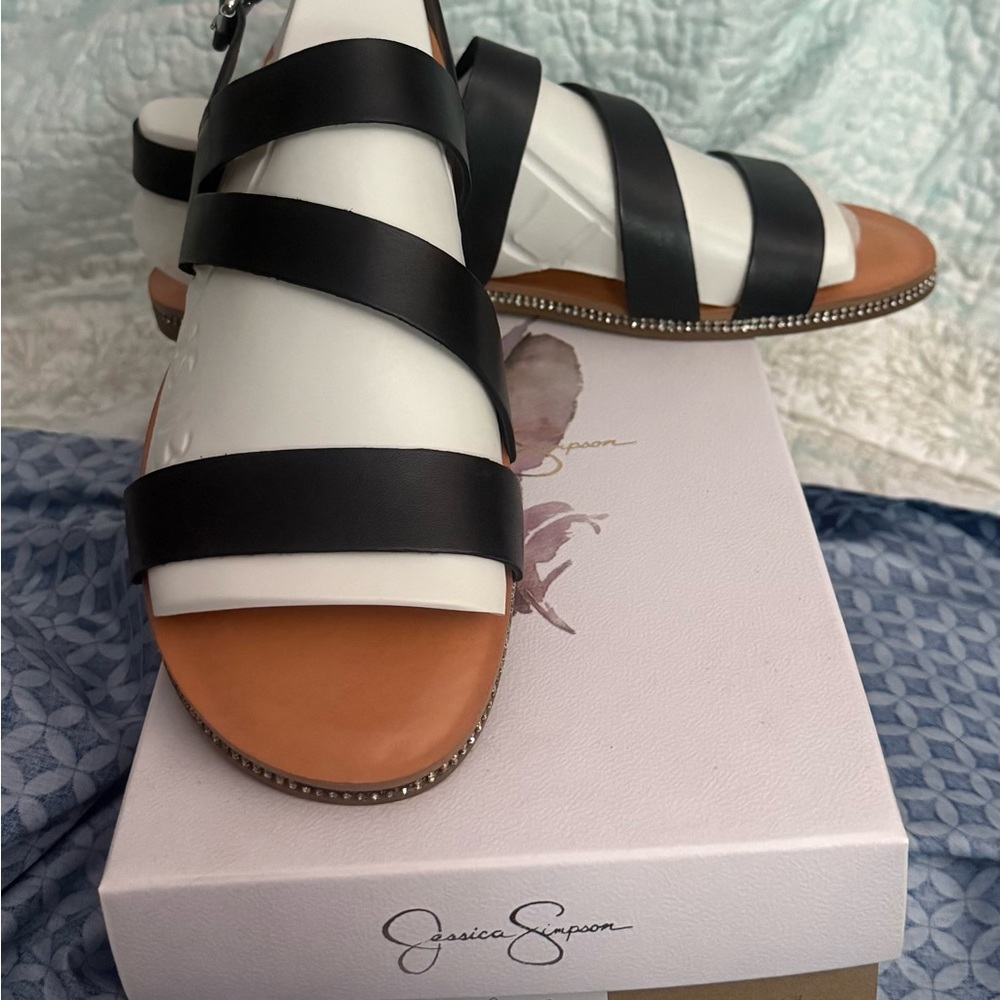 Jessica Simpson Black Strappy Sandals